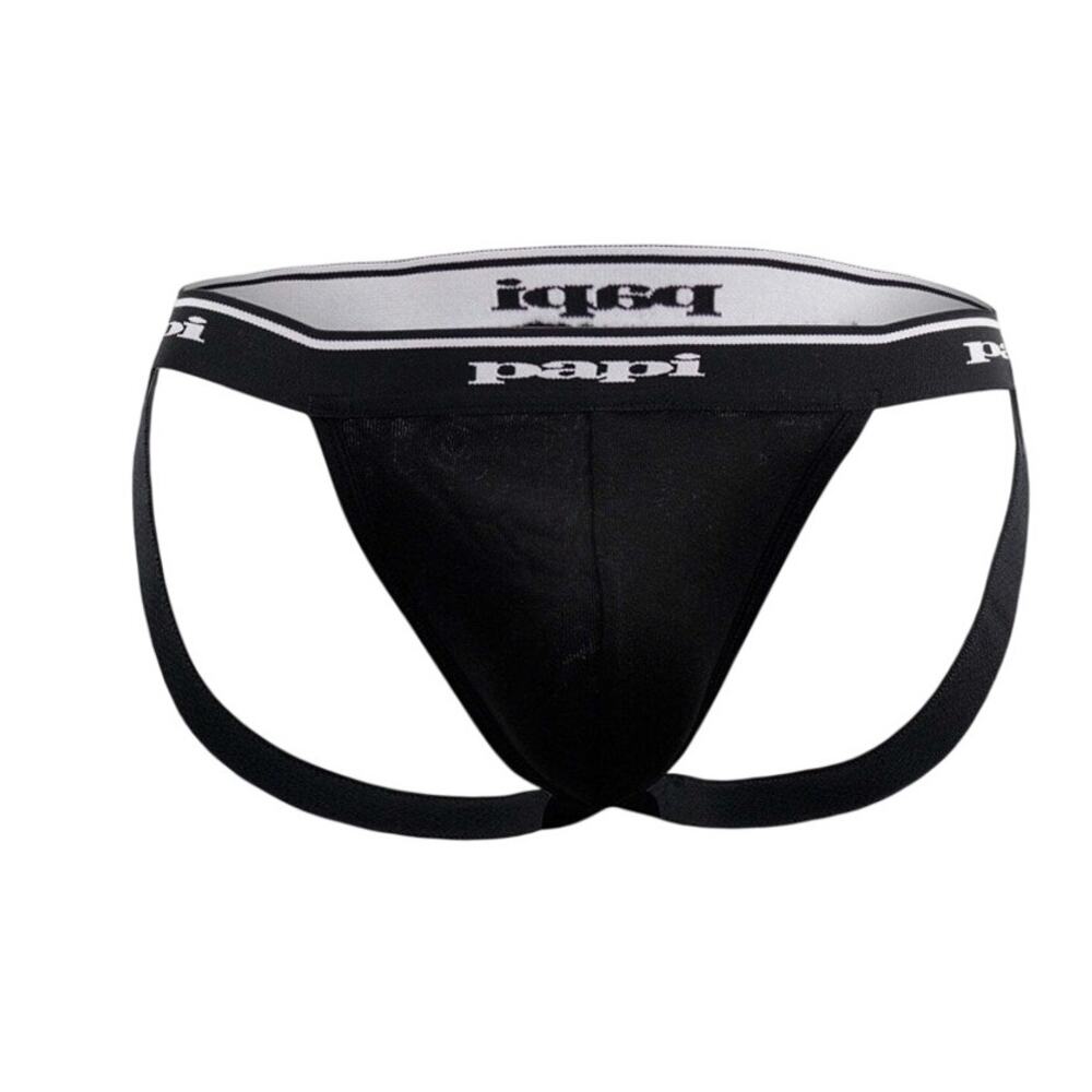 Papi Rib Jockstrap Black XL Extra Large